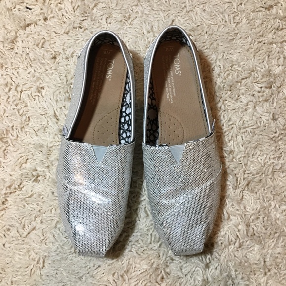 Toms Shoes - Silver Sparkle Toms